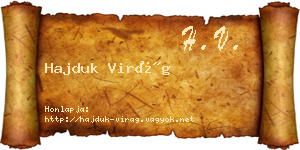 Hajduk Virág névjegykártya